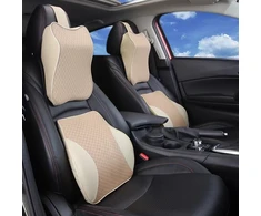 Ergonominių pagalvių rinkinys automobiliui KREMINĖ