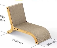 Ergonomiška kačių draskyklė–gultas su mediniu rėmu