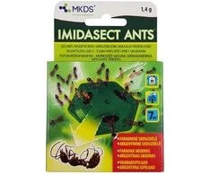 Mkds Gelinis insekticidas masalo padėkliuke IMIDASECT ANTS, skruzdėlėms naikinti, 1,4 g