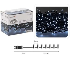 Kalėdinės LED girliandos , 300 LED, šaltai balta šviesa, 15 m