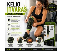 Kelio įtvaras su reguliuojamu dirželiu