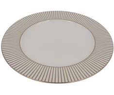 Keraminė lėkštė su auksinėmis linijomis, 27 cm