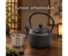 Ketaus arbatinukas su metaliniu sieteliu TR2309A
