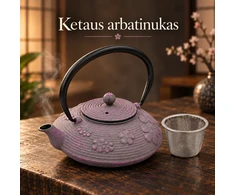 Ketaus arbatinukas su metaliniu sieteliu TR2309B