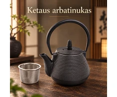 Ketaus arbatinukas su metaliniu sieteliu TR2309