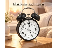 Klasikinis laikrodis su metaliniais varpeliais TR2250
