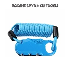 Kodinė spyna su trosu