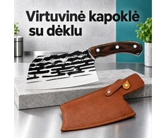 Kokybiškas masyvus virtuvinis kapoklės tipo peilis