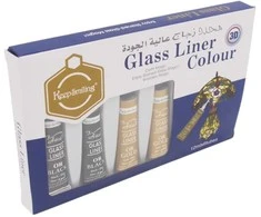 Kontūriniai dažai stiklui „Glass Liner Colour“ (6 vnt. rinkinys)