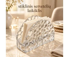 „Krištolo burbulai“ stiklinė servetėlių laikyklė