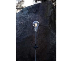 lauko LED lemputė „Edison“ su saulės baterija (80 cm, vintage stilius)
