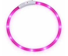LED antkaklis (Rožinė)
