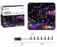LED girlianda 1000 LED, 10 m, multikolor