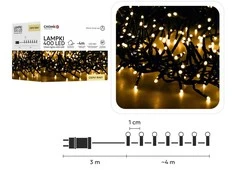 LED girlianda 400 LED, 4 m, šiltai balta