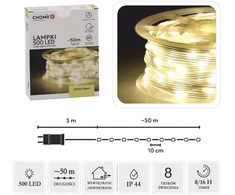 LED girlianda ant ritės, 500 LED, 53 m, šiltai balta