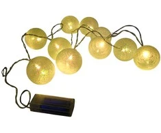 LED girlianda „Baltos burbuliukų lemputės“ (10 vnt.)
