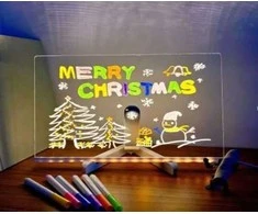 DIY LED piešimo lenta su šviečiančiu akrilo paviršiumi
