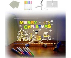 DIY LED piešimo lenta su šviečiančiu akrilo paviršiumi