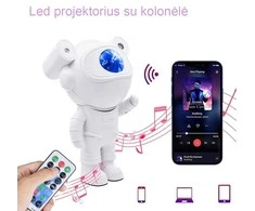 LED Projektorius su kolonėle ASTRONAUTAS
