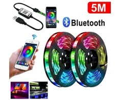 LED RGB USB juosta, 5 metrai