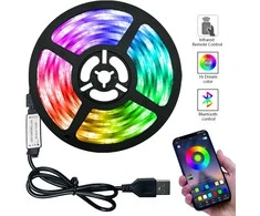 LED RGB USB juosta, 5 metrai