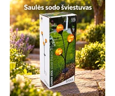 LED sodo šviestuvas su 3 dekostikliniais kamuoliukais