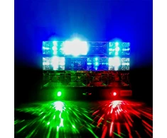 LED stroboskopas su lazeriais