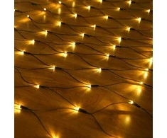 LED švieselių užuolaida–tinklas 320 LED, 3x2 m, šiltai balta