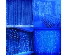 LED USB Užuolaida - Girlianda, mėlyna