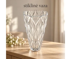 „Ledo kristalai“ elegantiška stiklinė vaza