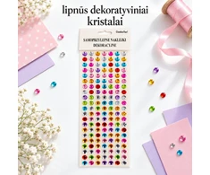 lipnūs dekoratyviniai kristalai, įvairiaspalviai