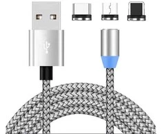 Magnetinis USB įkrovimo laidas 3in1