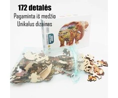 Medinė Dėlionė "Dramblys"