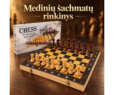 Medinis 3 viename šachmatų, šaškių ir nardų rinkinys TR2351A