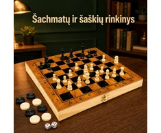 Medinis šachmatų ir šaškių rinkinys TR2351