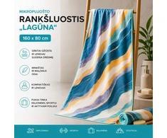 Mikropluošto rankšluostis „Lagūna“ 160 x 80 cm