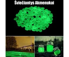 Naktį Šviečiantys Akmenukai (žalia)