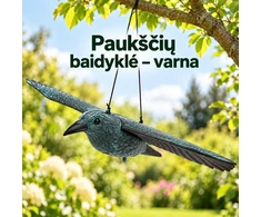 pakabinama paukščių baidyklė – varna, 80 cm