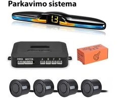 Parkavimo sistema su 4 davikliais