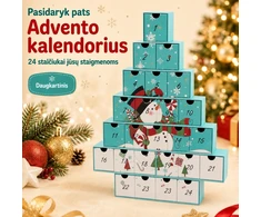 „Pasidaryk pats“ advento kalendorius su 24 stalčiukais – Sniego senis
