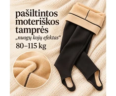 Pašiltintos moteriškos pėdkelnės „Nuogų kojų efektas“ 80–115 kg