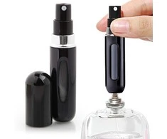 Ag352A Kelioninis kvepalų purkštuvas 5 ml, juodas
