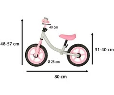 Balansinis dviratukas Trike Fix, Baltos su rožine spalvos