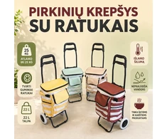 Pirkinių krepšys su ratukais, 22 l