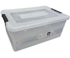 Plastikinė dėžė su dangčiu 40 L (59×39×25 cm)