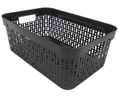 Plastikinė dėžutė su dangčiu, 30×20×13 cm JUODA