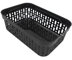 Plastikinė dėžutė su skylutėmis, 18 × 12 × 6 cm JUODA