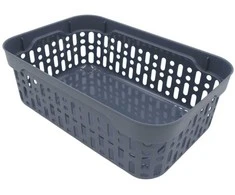 Plastikinė dėžutė su skylutėmis, 18 × 12 × 6 cm PILKA