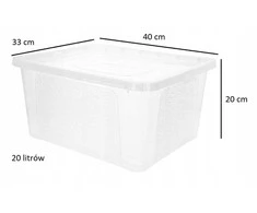 Plastikinis sandėliavimo konteineris su dangčiu, 20L