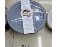 Plastikinių maisto laikymo indelių rinkinys su dangteliais 3 vnt.